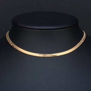 NEW 18K Gold Plated Herringbone Necklace